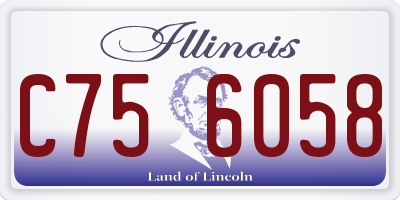 IL license plate C756058
