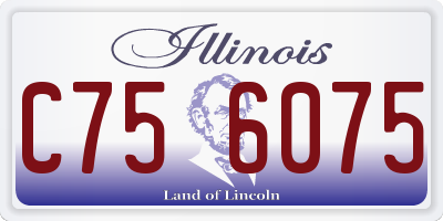 IL license plate C756075