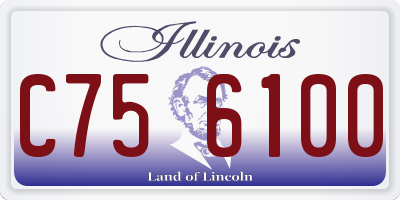 IL license plate C756100