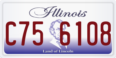IL license plate C756108