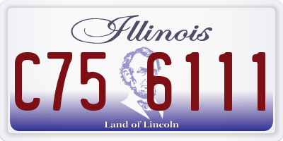 IL license plate C756111