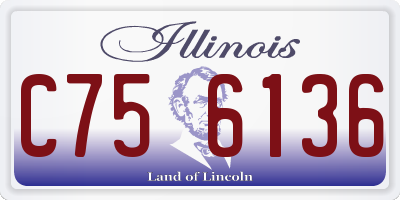 IL license plate C756136