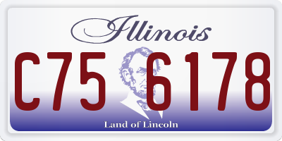 IL license plate C756178