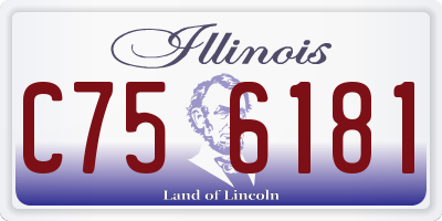 IL license plate C756181
