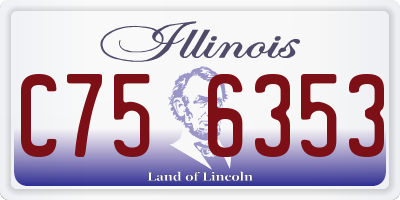 IL license plate C756353