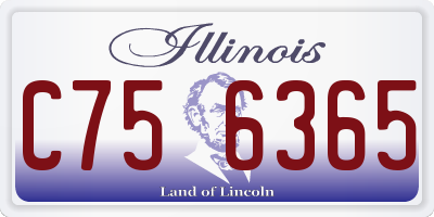 IL license plate C756365