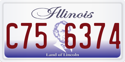 IL license plate C756374