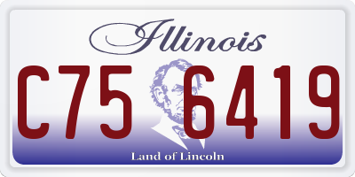 IL license plate C756419