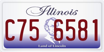 IL license plate C756581