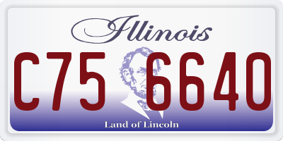 IL license plate C756640