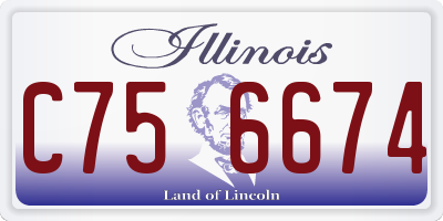 IL license plate C756674