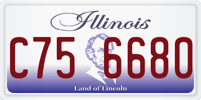 IL license plate C756680