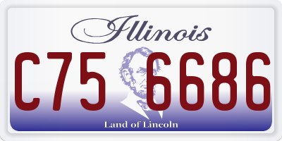 IL license plate C756686