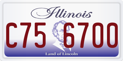 IL license plate C756700