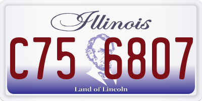 IL license plate C756807