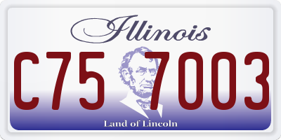 IL license plate C757003