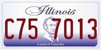 IL license plate C757013