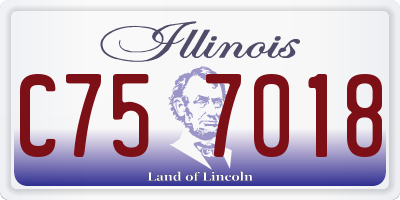 IL license plate C757018