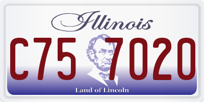 IL license plate C757020