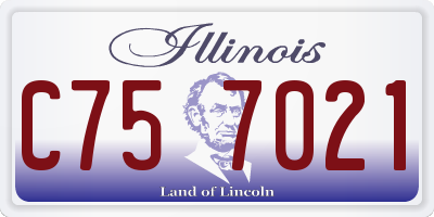 IL license plate C757021
