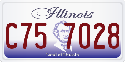 IL license plate C757028