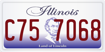IL license plate C757068
