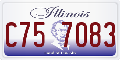 IL license plate C757083