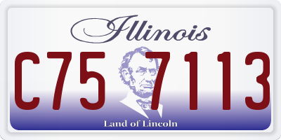 IL license plate C757113