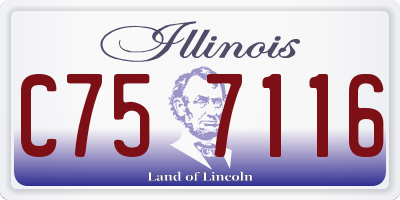 IL license plate C757116
