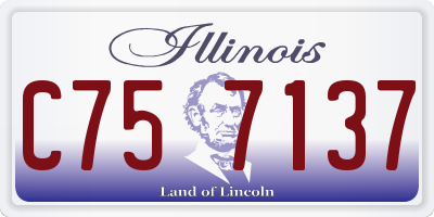 IL license plate C757137