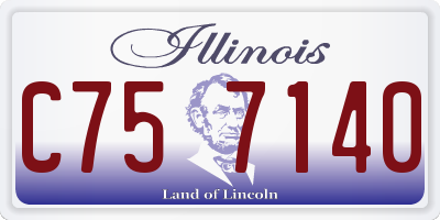 IL license plate C757140