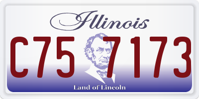 IL license plate C757173