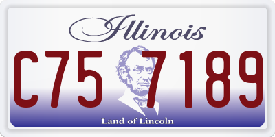 IL license plate C757189