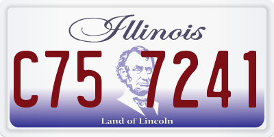 IL license plate C757241
