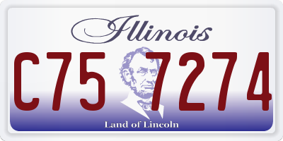 IL license plate C757274