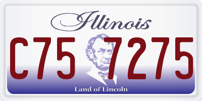 IL license plate C757275