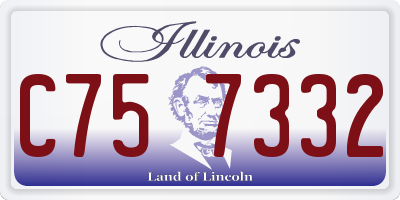 IL license plate C757332