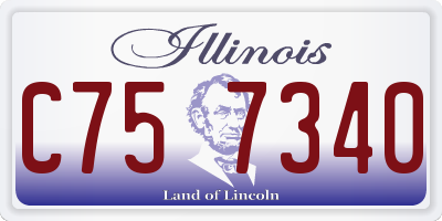 IL license plate C757340