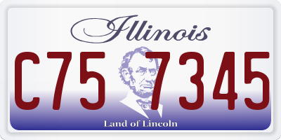 IL license plate C757345