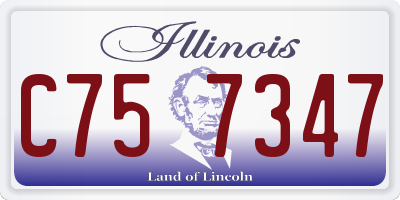 IL license plate C757347