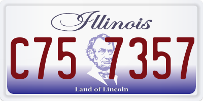 IL license plate C757357