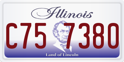 IL license plate C757380