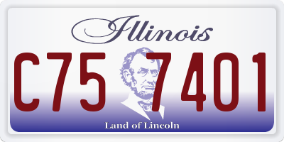 IL license plate C757401