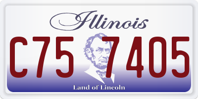 IL license plate C757405