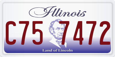 IL license plate C757472