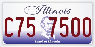 IL license plate C757500