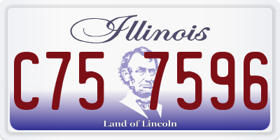 IL license plate C757596