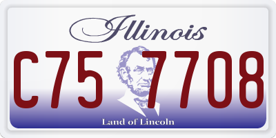 IL license plate C757708