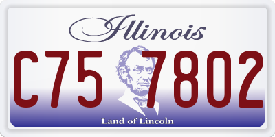 IL license plate C757802