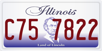 IL license plate C757822